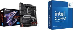 GIGABYTE Z790 AORUS ELITE AX LGA 1700 Intel Z790 ATX Motherboard with DDR5, Quad M.2, PCIe 5.0, USB 3.2 Gen2X2 Type-C, Intel WiFi 6E, 2.5GbE LAN, Q-Flash Plus, PCIe EZ-Latch Intel Core i7-14700KF - Core i7 14th Gen 20-Core (8P+12E) LGA 1700