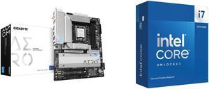 GIGABYTE Z790 AERO G LGA 1700 Intel Z790 ATX Motherboard with DDR5, 5* 5.0 M.2, PCIe 5.0, USB 3.2 Gen2X2 Type-C, WiFi 6E, Intel 2.5GbE LAN Intel Core i7-14700KF - Core i7 14th Gen 20-Core (8P+12E) LGA 1700 125W None Integrated Graphics Desk