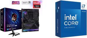 ASRock Z790 Nova WiFi LGA 1700(14th,13th,12th Gen) Intel Z790 SATA 6Gb/s ATX DDR5 1 PCIe 5.0 x16 2.5G LAN WiFi 7 + Bluetooth Motherboards - Intel Intel Core i7-14700K - Core i7 14th Gen 20-Core (8P+12E) LGA 1700 125W Intel UHD Graphics 770