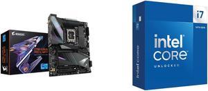 GIGABYTE Z790 AORUS PRO X WIFI7 LGA 1700 Intel Z790 X ATX Motherboard with DDR5, 5 x M.2, PCIe 5.0, USB 3.2 Type-C, Wi-Fi 7, 5GbE LAN, Q-Flash Plus, EZ-Latch Plus Intel Core i7-14700K - Core i7 14th Gen 20-Core (8P+12E) LGA 1700 125W Intel