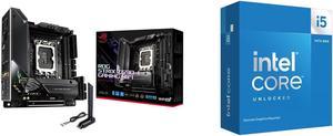 ASUS ROG Strix Z690-I Gaming WiFi 6E LGA 1700 (Intel® 12th&13th&14th Gen) mini-ITX gaming motherboard (PCIe 5.0,DDR5,10 layer PCB,10+1 power stages,Thunderbolt 4 Onboard,Intel® 2.5 Gb LAN) Intel Core i5-14600KF - Core i5 14th Gen 14-Core (6