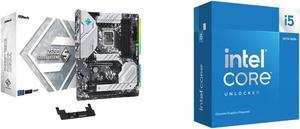 ASRock Z690 Steel Legend LGA 1700 (14th,13th,12th Gen) DDR4 ATX Intel Motherboard Intel Core i5-14600KF - Core i5 14th Gen 14-Core (6P+8E) LGA 1700 125W None Integrated Graphics Desktop Processor - Boxed - BX8071514600KF