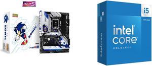 ASRock Z790 PG SONIC Intel LGA1700 (14th,13th,12th Gen) ATX Motherboard, 4 slots DDR5, PCIE 5.0 x16, 5 M.2 slots, 2.5Gb Lan, 7.1 Nahimic Audio, Front USB3.2 Gen2X2 Type_C, 14+1+1 Power Phase Intel Core i5-14600K - Core i5 14th Gen 14-Core (