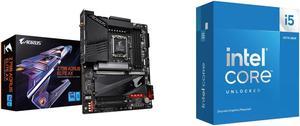 GIGABYTE Z790 AORUS ELITE AX LGA 1700 Intel Z790 ATX Motherboard with DDR5, Quad M.2, PCIe 5.0, USB 3.2 Gen2X2 Type-C, Intel WiFi 6E, 2.5GbE LAN, Q-Flash Plus, PCIe EZ-Latch Intel Core i5-14600KF - Core i5 14th Gen 14-Core (6P+8E) LGA 1700