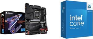 GIGABYTE Z790 AORUS ELITE AX LGA 1700 Intel Z790 ATX Motherboard with DDR5, Quad M.2, PCIe 5.0, USB 3.2 Gen2X2 Type-C, Intel WiFi 6E, 2.5GbE LAN, Q-Flash Plus, PCIe EZ-Latch Intel Core i5-14600K - Core i5 14th Gen 14-Core (6P+8E) LGA 1700 1