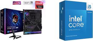 ASRock Z790 Nova WiFi LGA 1700(14th,13th,12th Gen) Intel Z790 SATA 6Gb/s ATX DDR5 1 PCIe 5.0 x16 2.5G LAN WiFi 7 + Bluetooth Motherboards - Intel Intel Core i5-14600KF - Core i5 14th Gen 14-Core (6P+8E) LGA 1700 125W None Integrated Graphic