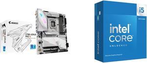 GIGABYTE Z790 AORUS PRO X LGA 1700(14th,13th,12th Gen) Intel Z790 X ATX Motherboard with DDR5, 5* M.2, PCIe 5.0, USB 3.2 Type-C, Wi-Fi 7, 5GbE LAN, Q-Flash Plus, EZ-Latch Plus Intel Core i5-14600KF - Core i5 14th Gen 14-Core (6P+8E) LGA 170