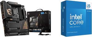 MSI MEG Z790 ACE LGA 1700 Intel Z790 SATA 6Gb/s DDR5 Extended ATX Motherboard Intel Core i5-14600KF - Core i5 14th Gen 14-Core (6P+8E) LGA 1700 125W None Integrated Graphics Desktop Processor - Boxed - BX8071514600KF