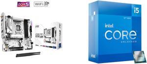 Motherboard CPU Combo -  ASRock B760M Pro RS WiFi White Bundle with  Intel BX8071512600K