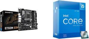 Motherboard CPU Combo -  GIGABYTE B760M D3H Bundle with  Intel BX8071512600KF