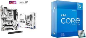 Motherboard CPU Combo -  ASRock B760 Pro RS WiFi White Bundle with  Intel BX8071512600KF