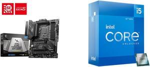 Motherboard CPU Combo -  MSI MAG B760 TOMAHAWK WIFI DDR4 Bundle with  Intel BX8071512600K