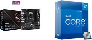 ASRock B760M PG Lightning LGA 1700 Intel B760 Micro ATX  DDR5 4 SATA3 Motherboard Intel Core i7-12700K - Core i7 12th Gen Alder Lake 12-Core (8P+4E) 3.6 GHz LGA 1700 125W Intel UHD Graphics 770 Desktop Processor - BX8071512700K