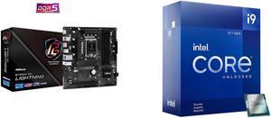 ASRock B760M PG Lightning LGA 1700 Intel B760 Micro ATX  DDR5 4 SATA3 Motherboard Intel Core i9-12900KF - Core i9 12th Gen Alder Lake 16-Core (8P+8E) 3.2 GHz LGA 1700 125W Desktop Processor - BX8071512900KF