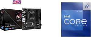 ASRock B760M PG Lightning LGA 1700 Intel B760 Micro ATX  DDR5 4 SATA3 Motherboard Intel Core i9-12900K - Core i9 12th Gen Alder Lake 16-Core (8P+8E) 3.2 GHz LGA 1700 125W Intel UHD Graphics 770 Desktop Processor - BX8071512900K