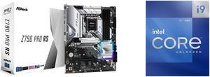 ASRock Z790 PRO RS Intel LGA1700 (14th,13th,12th Gen) ATX Mainboard, 4 slots DDR5, PCIE 5.0 x16, Quad Hyper M.2 slots, 2.5Gb Lan, 7.1 Nahimic Audio, Front USB3.2 Gen2X2 Type_C, 14+1+1 Power Phase Intel Core i9-12900K - Core i9 12th Gen Alde