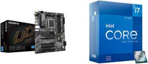 GIGABYTE B760 DS3H AX LGA 1700 Intel B760 ATX Motherboard with DDR5, 2x M.2, PCIe 4.0, USB 3.2 Gen 2 Type-C, WiFi 6E Realtek GbE LAN, Q-Flash Plus, PCIe EZ-Latch Intel Core i7-12700KF - Core i7 12th Gen Alder Lake 12-Core (8P+4E) 3.6 GHz LG