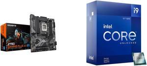 GIGABYTE Z790 GAMING PLUS AX LGA 1700 Intel Z790 ATX Motherboard with DDR5, Triple M.2, PCIe 4.0, USB 3.2 Gen2 Type-C, Realtek Wi-Fi 6, Realtek  LAN, Q-Flash Plus, EZ-Latch Intel Core i9-12900KF - Core i9 12th Gen Alder Lake 16-Core (8P+8E)