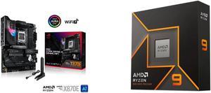 ASUS ROG STRIX X870E-E GAMING WIFI AMD AM5 X870 ATX motherboard 18+2+2 power stages, Dynamic OC Switcher, Core Flex, DDR5 AEMP, WiFi 7, 5x M.2, PCIe 5.0, Q-Release Slim, USB4, AI OCing & Networking AMD Ryzen 9 9900X - Ryzen 9 9000 Series Gr