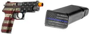 GunSkins Universal Pistol Skin (GS America) GunSkins Pistol Mag Skin for Airsoft - 6 Pack (Thin Blue Line)