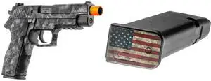 GunSkins Universal Pistol Skin (Proveil Reaper Black) GunSkins Pistol Mag Skin for Airsoft - 6 Pack (America)