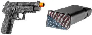 GunSkins Universal Pistol Skin (Proveil Reaper Black) GunSkins Pistol Mag Skin for Airsoft - 6 Pack (Proveil Victory)