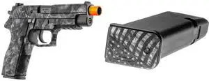 GunSkins Universal Pistol Skin (Proveil Reaper Black) GunSkins Pistol Mag Skin for Airsoft - 6 Pack (Proveil Victory Grey)