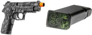 GunSkins Universal Pistol Skin (Proveil Reaper Black) GunSkins Pistol Mag Skin for Airsoft - 6 Pack (Proveil Reaper Z)