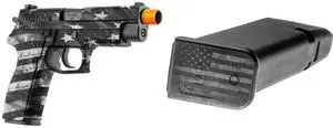 GunSkins Universal Pistol Skin (Proveil Victory Grey) GunSkins Pistol Mag Skin for Airsoft - 6 Pack (America Grey)