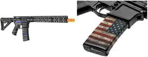 GunSkins AR-15 or M4 Style Rifle Skin for Airsoft AEG (Thin Blue Line) GunSkins AR-15/M4 Style Mag Skin for Airsoft (America)