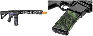 GunSkins AR-15 or M4 Style Rifle Skin for Airsoft AEG (Thin Blue Line) GunSkins AR-15/M4 Style Mag Skin for Airsoft (Proveil Reaper Z)