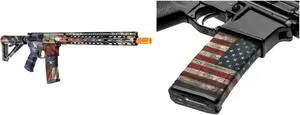GunSkins AR-15 or M4 Style Rifle Skin for Airsoft AEG (Texas) GunSkins AR-15/M4 Style Mag Skin for Airsoft (America)