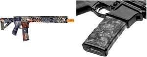 GunSkins AR-15 or M4 Style Rifle Skin for Airsoft AEG (Texas) GunSkins AR-15/M4 Style Mag Skin for Airsoft (Proveil Reaper Black)