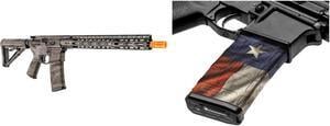GunSkins AR-15 or M4 Style Rifle Skin for Airsoft AEG (Battleworn Snow Trooper) GunSkins AR-15/M4 Style Mag Skin for Airsoft (Texas)