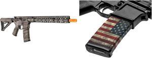 GunSkins AR-15 or M4 Style Rifle Skin for Airsoft AEG (Battleworn Snow Trooper) GunSkins AR-15/M4 Style Mag Skin for Airsoft (America)