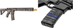 GunSkins AR-15 or M4 Style Rifle Skin for Airsoft AEG (Battleworn Snow Trooper) GunSkins AR-15/M4 Style Mag Skin for Airsoft (Thin Blue Line)