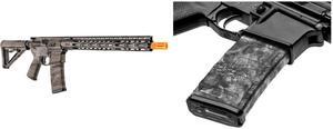 GunSkins AR-15 or M4 Style Rifle Skin for Airsoft AEG (Battleworn Snow Trooper) GunSkins AR-15/M4 Style Mag Skin for Airsoft (Proveil Reaper Black)