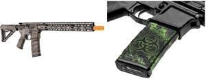 GunSkins AR-15 or M4 Style Rifle Skin for Airsoft AEG (Battleworn Snow Trooper) GunSkins AR-15/M4 Style Mag Skin for Airsoft (Proveil Reaper Z)