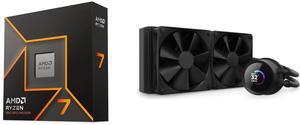 CPU CPU Cooler Combo -  AMD 100-100001404WOF Bundle with  NZXT RL-KN240-B1