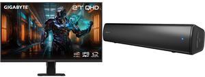 Monitor Speakers Combo -  GIGABYTE GS27Q X SA1 Bundle with  Creative Labs 51MF8395AA000