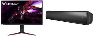 Monitor Speakers Combo -  LG Electronics 32GP83B-B Bundle with  Creative Labs 51MF8395AA000