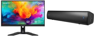 Monitor Speakers Combo -  GIGABYTE M27Q X-SA Bundle with  Creative Labs 51MF8395AA000