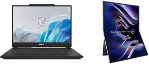 Laptop Monitor - Portable & Touchscreen Combo -  MSI Creator M14 A13VF-096US Bundle with  ASUS 90LM09EV-B011B0