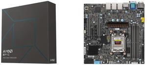 AMD EPYC 4004 (4th Gen) 4464P Dodeca-core (12 Core) 3.70 GHz Processor - 64 MB L3 Cache - 64-bit Processing - 5.40 GHz Overclocking Speed - S Server / Workstation Processor 100-100001478WOF Supermicro H13SAE-MF Motherboard Micro-ATX AMD EPY