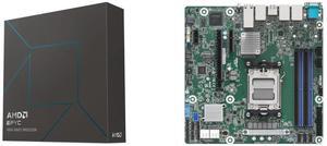 AMD EPYC 4004 (4th Gen) 4344P Octa-core (8 Core) 3.80 GHz Processor -  32 MB L3 Cache - 64-bit Processing - 5.30 GHz Overclocking Speed - Socket AM5 - 65 W - 16 Threads 100-100001479WOF ASRock Rack B650D4U-2L2T/BCM Micro-ATX Server Motherbo