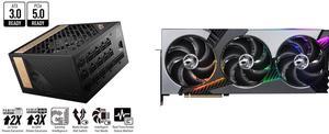 MSI - MEG Ai1300P PCIE5, 80+ PLATINUM Full Modular Gaming PSU, 12V-2x6 Cable, 5080 5090 ATX 3.1 & PCIE 5.1 Ready, 1300W Power Supply, 10 Year Warranty MSI GeForce RTX 5070 Ti 16G VANGUARD SOC LAUNCH EDITION including Lucky Blind Box
