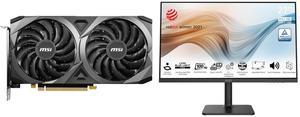 GPU Monitor Combo -  MSI RTX3060Ventus2X12GOC Bundle with  MSI Modern MD272XP