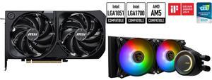 GPU CPU Cooler Combo -  MSI RTX 5070 12G SHADOW 2X OC Bundle with  MSI MAG CORELIQUID E240