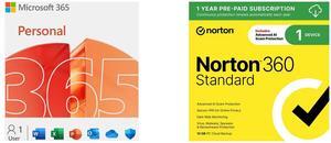 Microsoft 365 Personal | 12-Month Subscription, 1 person | Premium Office apps - now with Copilot | 1TB OneDrive cloud storage | PC/Mac Download NEWEGG EXCLUSIVE Norton 360 Standard 2025, Antivirus software for 1 Device with Auto-Renewal –