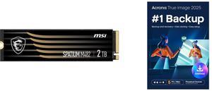 SSD Downloadable Software - Utilities Combo -  MSI SPATIUM M482 PCIe 4.0 NVMe M.2 2TB Bundle with  Acronis Inc. HOJSSHZZS
